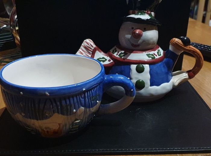 Christmas Snowman Cup Teapot