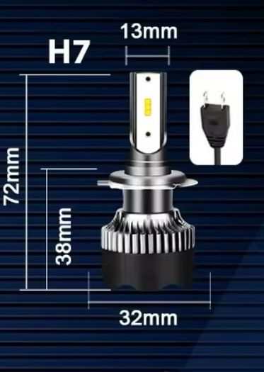 Led Headlight 800w Led H7 6500k 2pcs  12v