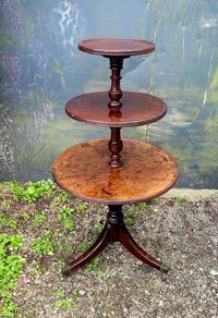 Antique georgian revival mahogany dumb waiter