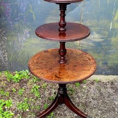 Antique georgian revival mahogany dumb waiter