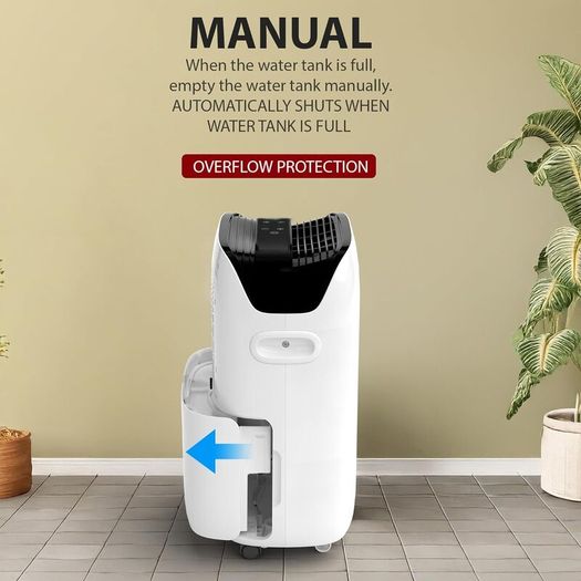 20L Dehumidifier for Home & Basement, Energy Efficient Moisture Removal, Digital Humidity Control, Laundry Drying Mode, Quiet Operation, Continuous Drain