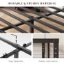 Metal Double Bed Frame Sturdy Platform Bed Underbed Storage, Steel Slat Support, Easy Assembly, Noise Free, Heavy Duty, 35.5cm High Image 2