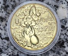 France 0.25 Euro Uncirculated Coin 2023 - Year of the Rabbit Child - Chinese Calendar