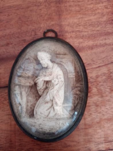 Antique Signed French Meerschaum, Saint Joseph.