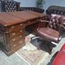 large antique partners desk+chesterfield chair Image 8
