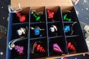 Retro Vintage Style Christmas Baubles one Box of x12 Glass Ornaments