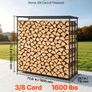 6FT Heavy Duty Firewood Rack 3/8 Cord Outdoor Log Holder, 730kg Capacity, Black Carbon Steel Wood Storage Stand Image 2