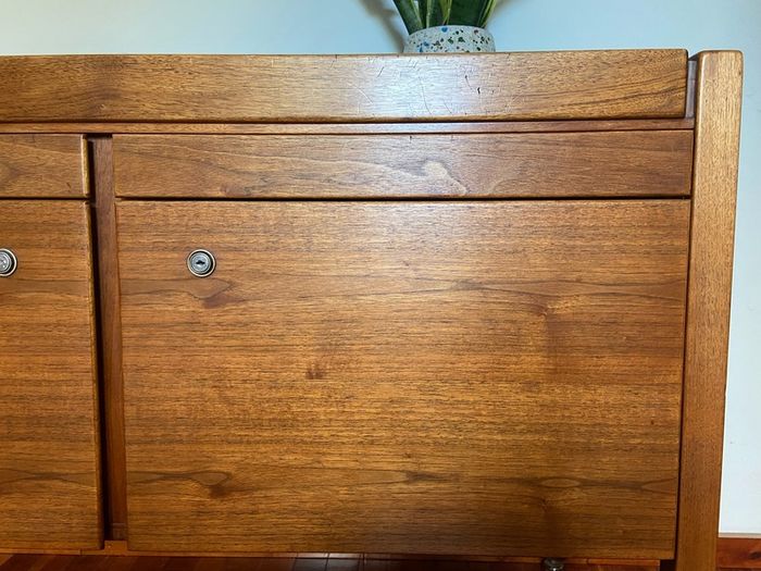 Solid Teak Mid Century Office Credenza/Sideboard high quality