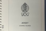 1969-1989 Jersey Used Commemorative &amp; Definitive Stamp collection in Blue Lindner Stamp Album in 51 pages. Images of 53 pages shown.