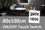 LED Bathroom Mirror 80x100cm Touch Switch