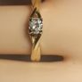 18ct Gold Petite Vintage Diamond Solitaire Ring Image 5