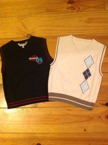 Two Age 3-4 Sleeveless Jumpers