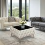 Luxury Velvet Chesterfield Coffee Table 63x63x35cm Image 4