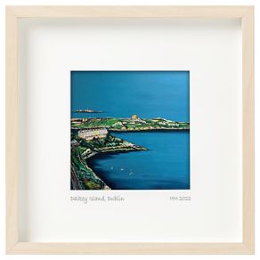 Dalkey Island, Dublin, print in 25cm sq frame, by artist Helen Mathews
