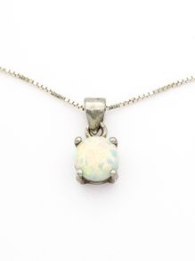 Opal Sterling Silver Necklace