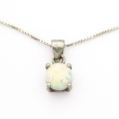 Opal Sterling Silver Necklace