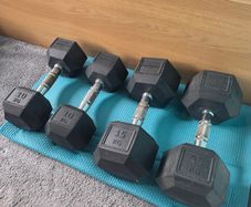 Cougar Hex Dumbbells 15kg and 10kg