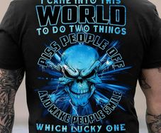 Men's Relaxed Crew Neck Tee - Featuring a Skull Design