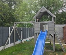 Swing, slide and climbing