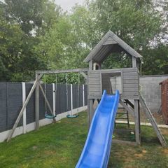 Swing, slide and climbing
