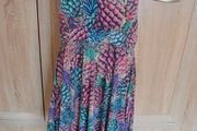 Jean Pascale pineapple midi dress size UK18 EU46 Postage included