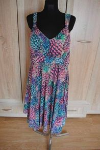 Jean Pascale pineapple midi dress size UK18 EU46 Postage included