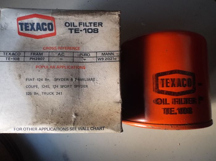 Fiat 124 Oil Filter.
