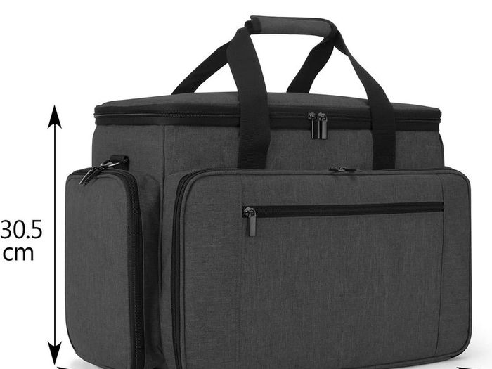 Sewing Machine Carrying Bag with Removable Pad, Travel Case for Sewing Machine and Accessories (Fit for Most Standard Sewing Machines), Black