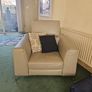 CROSS POSTED natuzzi leather suite 1 x recliner sofa 2 x arm chairs adjustable head rests Image 4