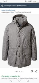 NEW WITH TAGS, Mens SMALL SIZE, craghoppers jacket-Turriff jacket waterproof AQUADRY INSULATED cement