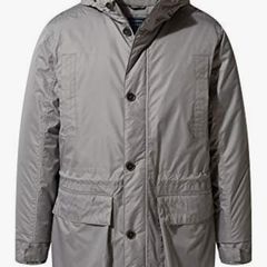 NEW WITH TAGS, Mens SMALL SIZE, craghoppers jacket-Turriff jacket waterproof AQUADRY INSULATED cement
