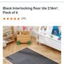 Black Interlocking Foam Floor Tiles x 50 at EUR2 per tile Image 2