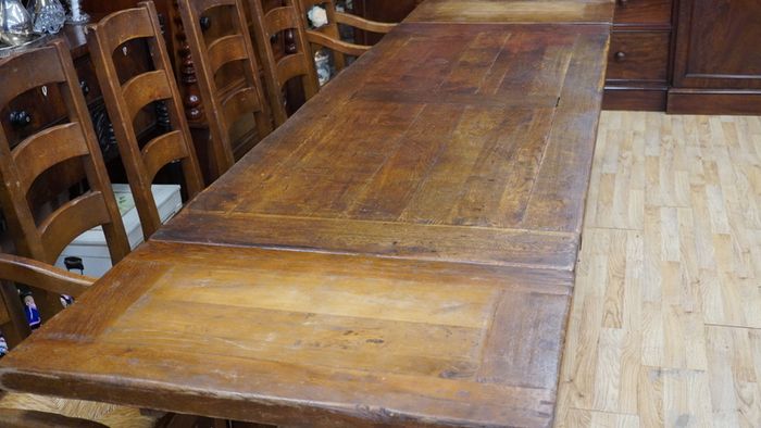 Solid Oak Rustic Refectory Table