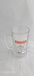 watneys red half pint tankard glass ,with crown stamp at back of glass 544 on stamp,buyer collects or pays postage thank you, see pictures for condition, good ,take as is,