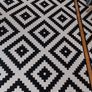 2x IKEA Geometric Rugs (200x200 cm) Black & White Image 5