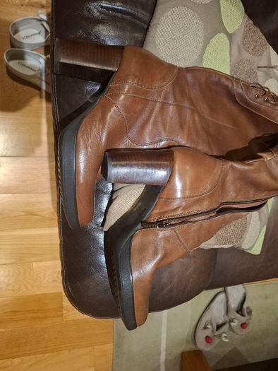 Geox tan knee height boots