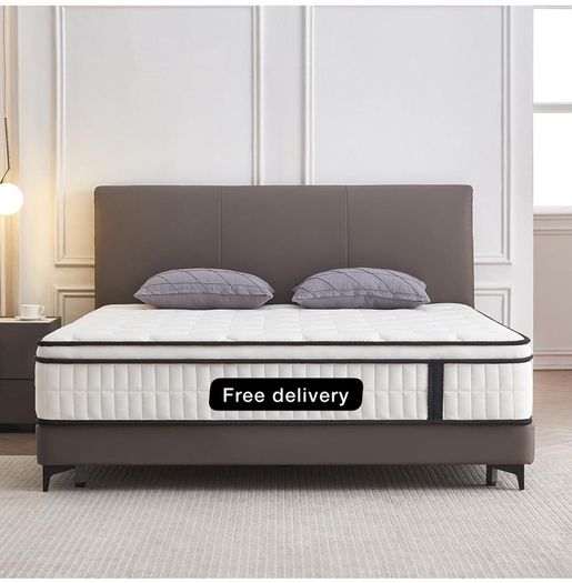 4FT6 Double Mattress, 10.2 INCH Double Bed Mattress, 7-Zone Pocket Sprung Medium Firm
