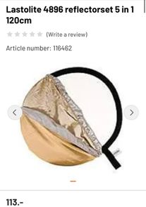 Lastolite Bottletop Collapsible Circular 5-in-1 Reflector -Sunfire, Silver, Gold, White and Diffuser (Choose)