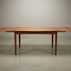 Elegant Mid-Century Danish Teak Extending Dining Table
