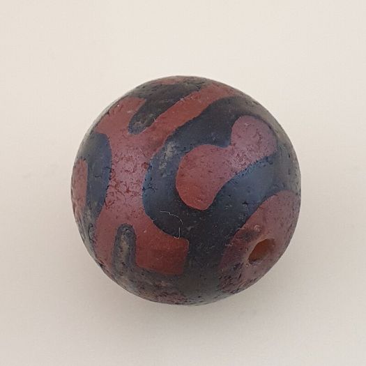 Vintage Carnelian Agate Treasure Vase Pattern Bead Amulet