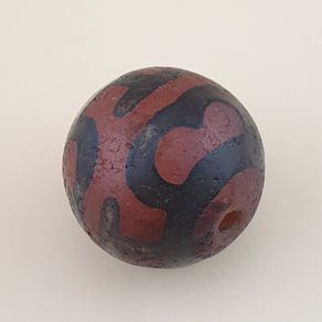 Vintage Carnelian Agate Treasure Vase Pattern Bead Amulet