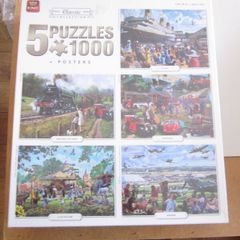 New King Classic Collection 5 Puzzles 1,000 plus Posters