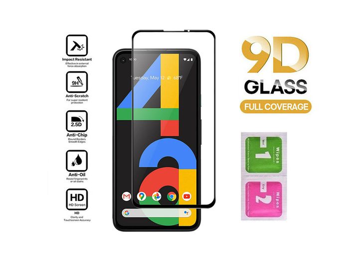 For Google Pixel 4a Tempered Glass 9D Curved Screen Protector Full Coverage - FHT008GPT