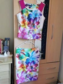Ella Boo outfit 2 piece set (matching top & skirt) UK 12