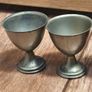 Egg Cups Vintage Metal x6 Image 3