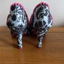 Ruby Shoo Lace Print Heeled Pumps with Pom-Pom Trim Size UK 6 / EU 39 Image 4