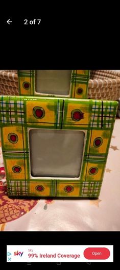 Vintage wooden frames set of 2. in paper Mache box made in India..