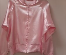 new pink satin jacket