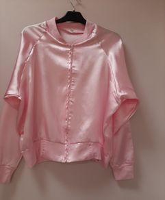 new pink satin jacket