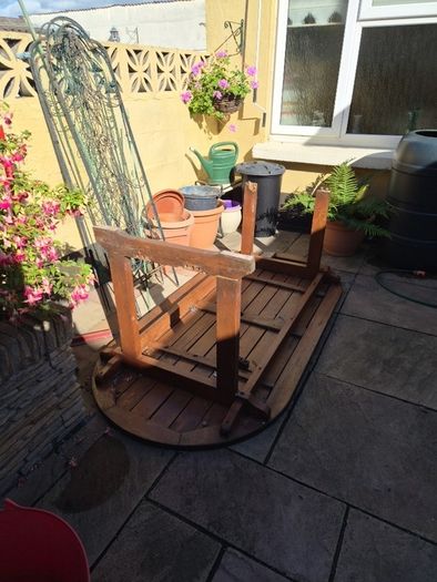 Teak Garden table (repair project).